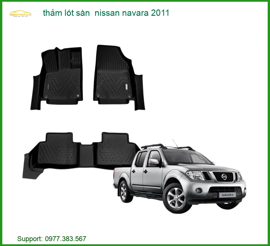 Thảm Lót Sàn Ô Tô Cao Cấp Nissan Navara 2011