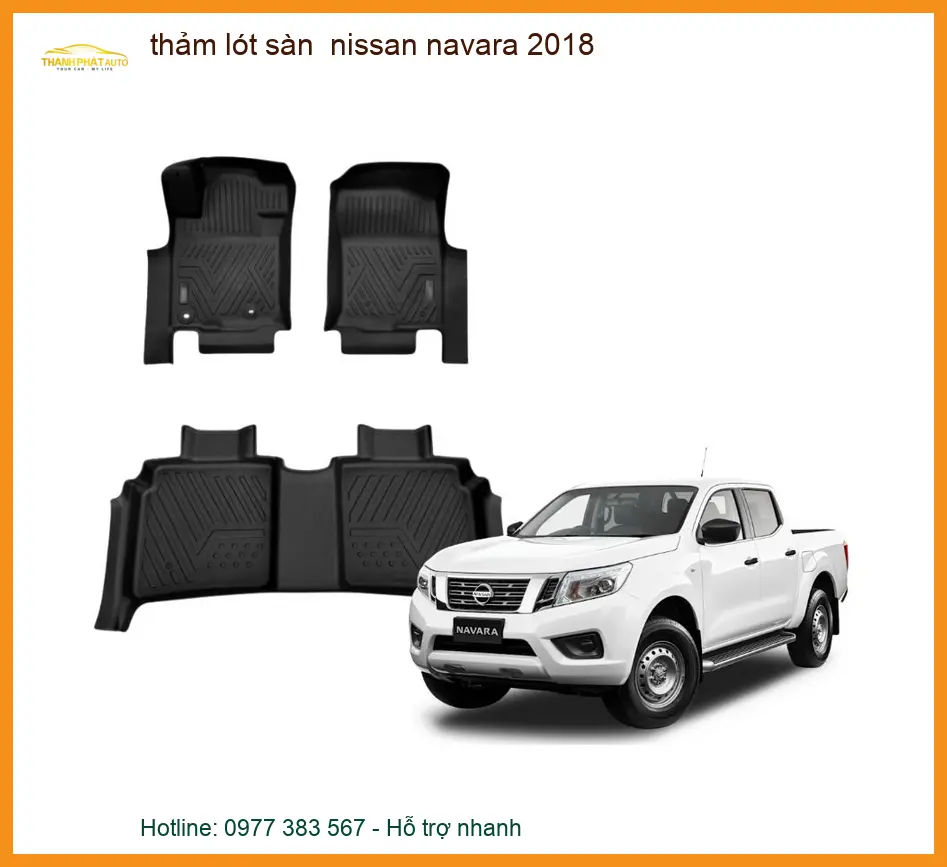 Thảm Lót Sàn Nissan Navara 2018 - Địa Chỉ Lắp Đặt Uy Tín Chính Hãng TPHCM