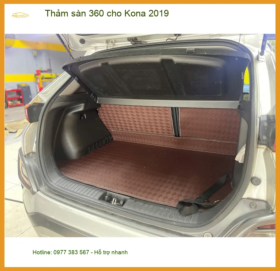 Anh Khải lắp thảm sàn 360 cho Kona 2019 tại Thủ Đức để dễ vệ sinh