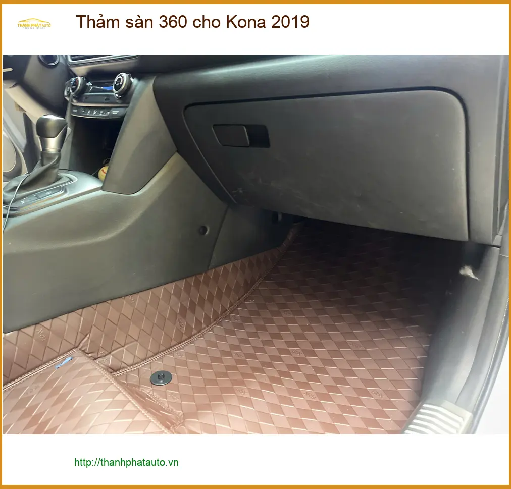 Anh Khải lắp thảm sàn 360 cho Kona 2019 tại Quận 12 để giữ vệ sinh xe luôn mới ảnh thực tế 3