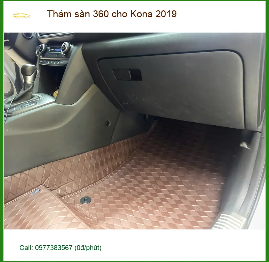 Anh Khải lắp thảm sàn 360 cho Kona 2019 tại Thủ Đức để dễ vệ sinh ảnh thực tế 4