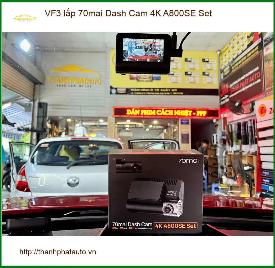 Anh Tấn Phát lắp 70mai Dash Cam 4K A800SE Set VinFast VF3 tại Hóc Môn. ảnh thực tế 3