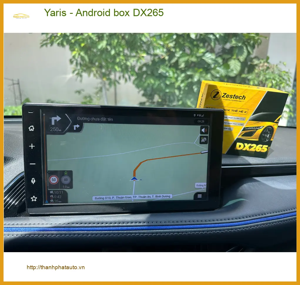 Chị An lắp Android box DX265 cho Yaris tại Quận Tân Phú để xem YouTube và bản đồ