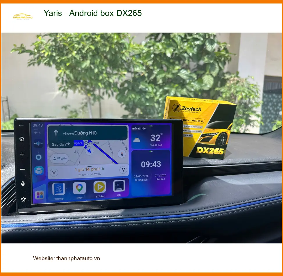 Nơi Lắp Android box DX265 cho Yaris của Chị Phương tại Quận 6 để giải trí trên màn hình zin ảnh thực tế 2
