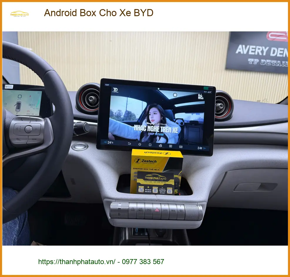 Chị Tuyết lắp Android Box cho BYD Seal nâng cấp giải trí tại Hóc Môn ảnh thực tế 3