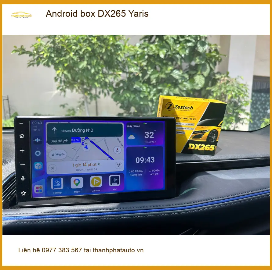Chú Hưng lắp Android box DX265 cho Yaris ở Quận 3 để nâng tầm giải trí khi di chuyển ảnh thực tế 3