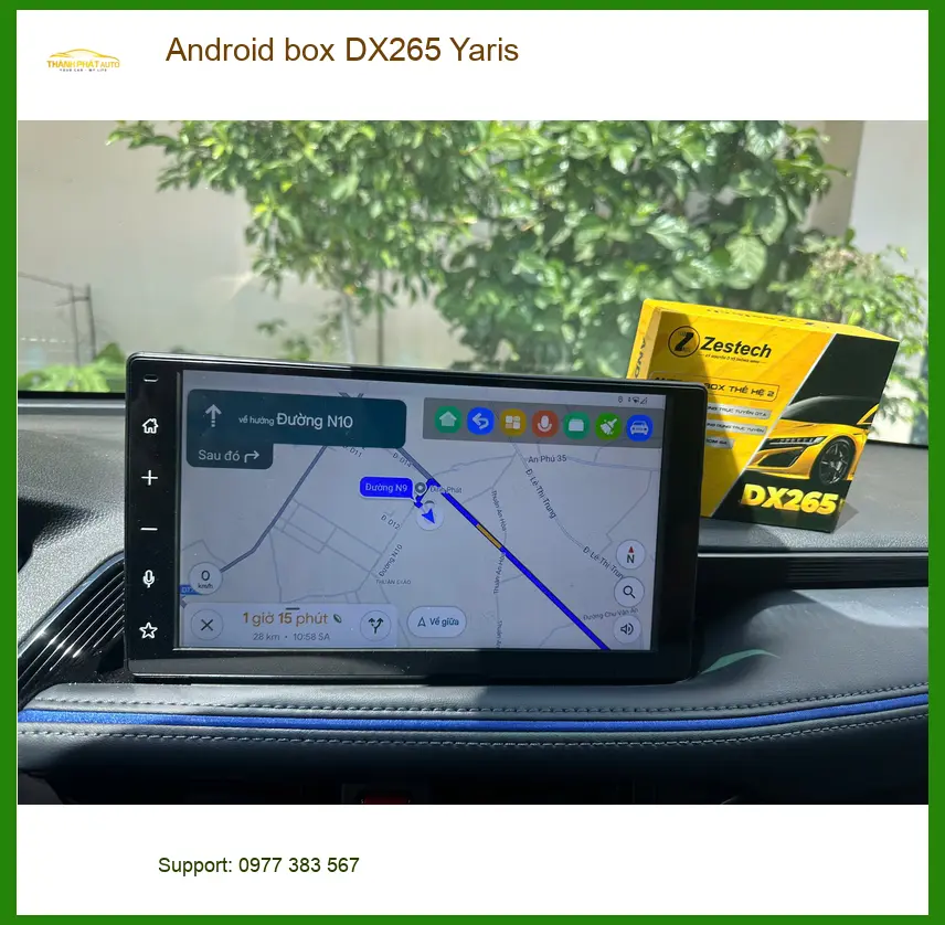Dịch vụ lắp Android box DX265 Yaris Quận 11 cho Chị Mai xem bản đồ