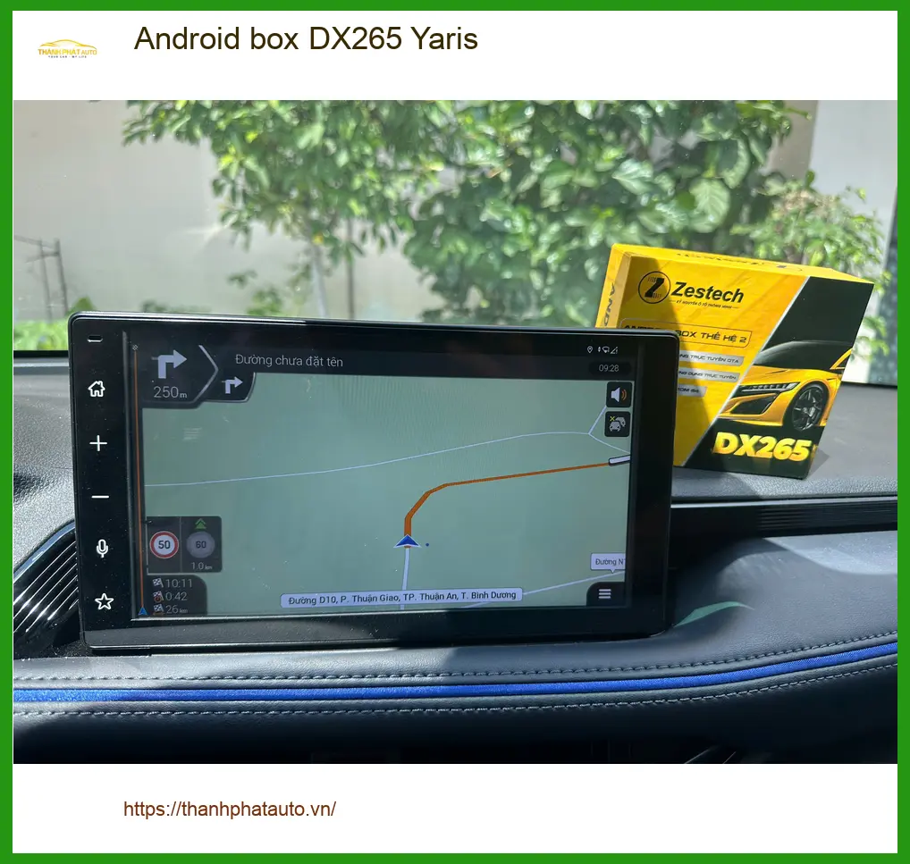 Dịch vụ lắp Android box DX265 Yaris Quận 11 cho Chị Mai xem bản đồ ảnh thực tế 2