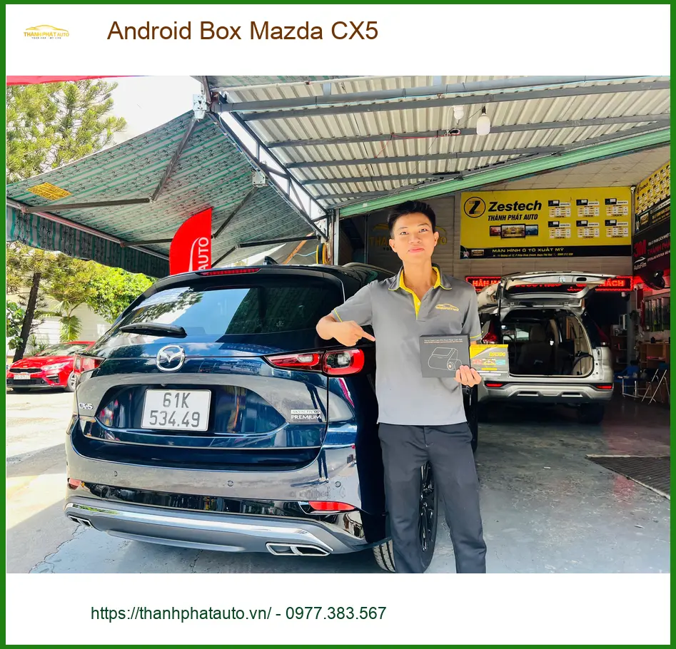 Anh Trọng nâng cấp Android Box cho Mazda CX5 ở Quận Bình Chánh để giải trí khi chờ con ảnh thực tế 2