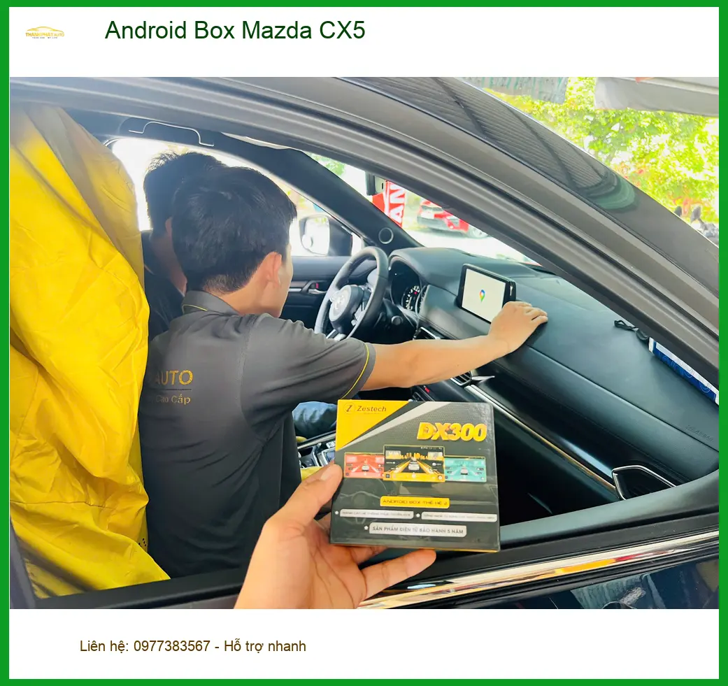 Anh Tấn lắp Android Box Mazda CX5 Quận 2 để xem YouTube không giật lag ảnh thực tế 2