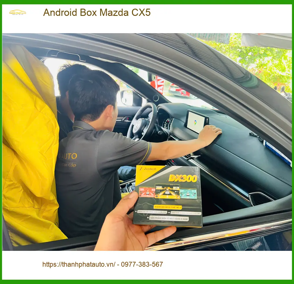 Chị Thảo lắp Android Box Mazda CX5 Quận 6 để giải trí trên xe tiện lợi hơn ảnh thực tế 3