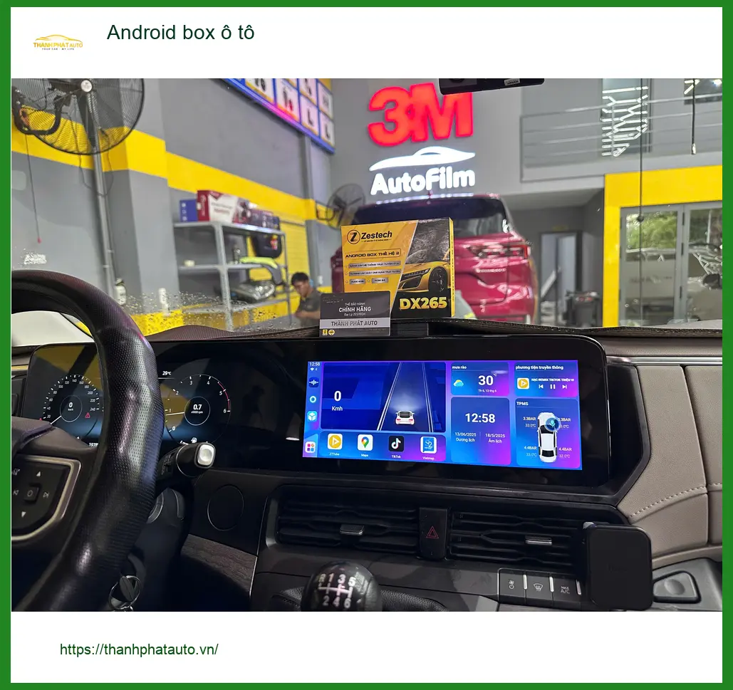 Chị Mai Anh lắp Android box ô tô cho Ford Everest tại Thủ Đức để xem phim ảnh thực tế 2
