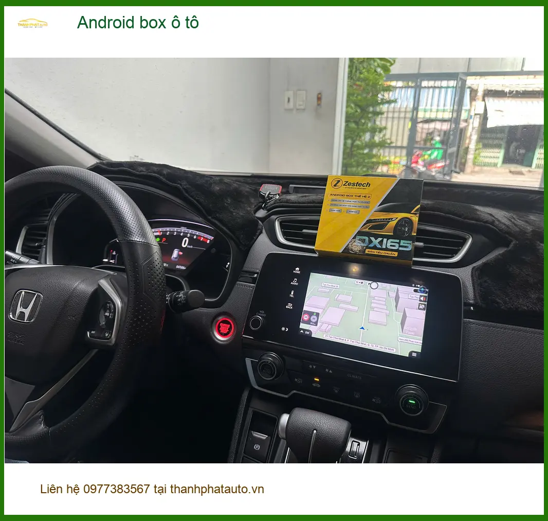 Anh Phong lắp Android box ô tô cho Honda CR-V để giải trí đa nhiệm trên hành trình về Củ Chi ảnh thực tế 2