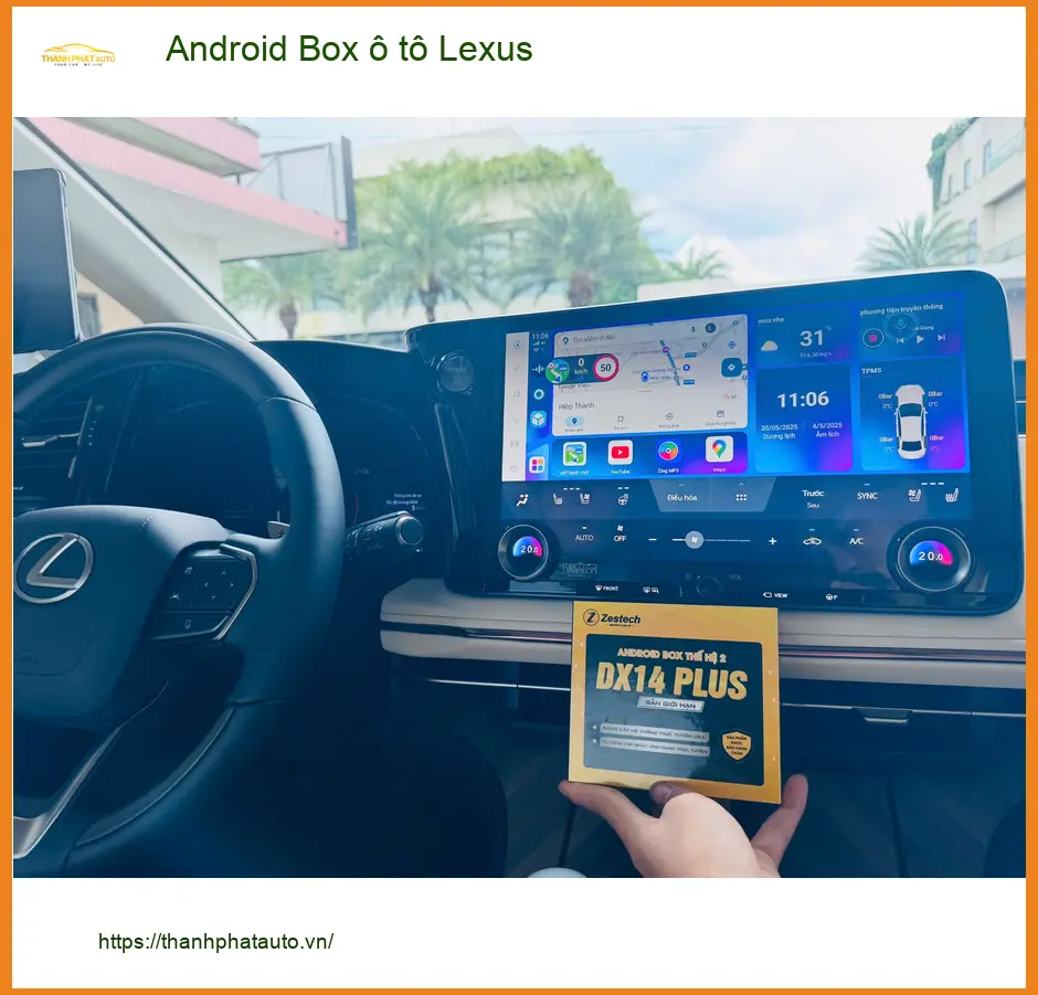 Anh Quang lắp Android Box ô tô Lexus RX350 tại Quận 4 giữ màn zin
