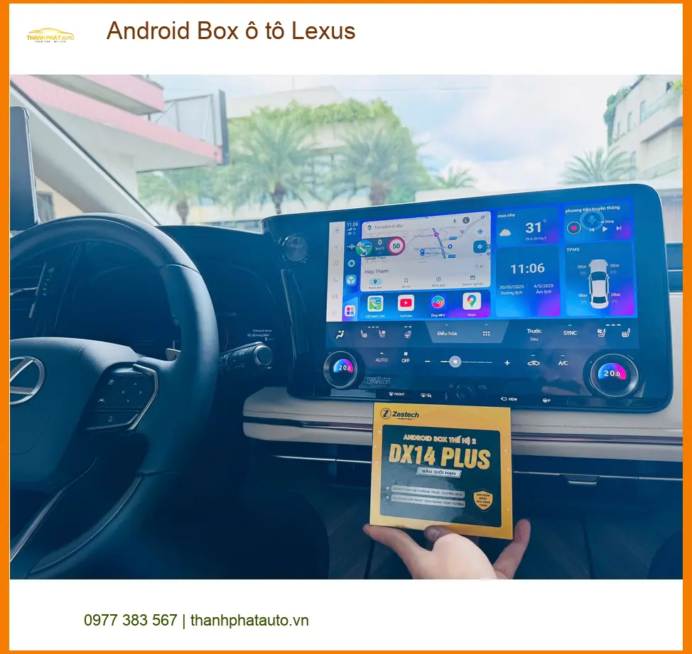 Anh Quang lắp Android Box ô tô Lexus RX350 tại Quận 4 giữ màn zin ảnh thực tế 4