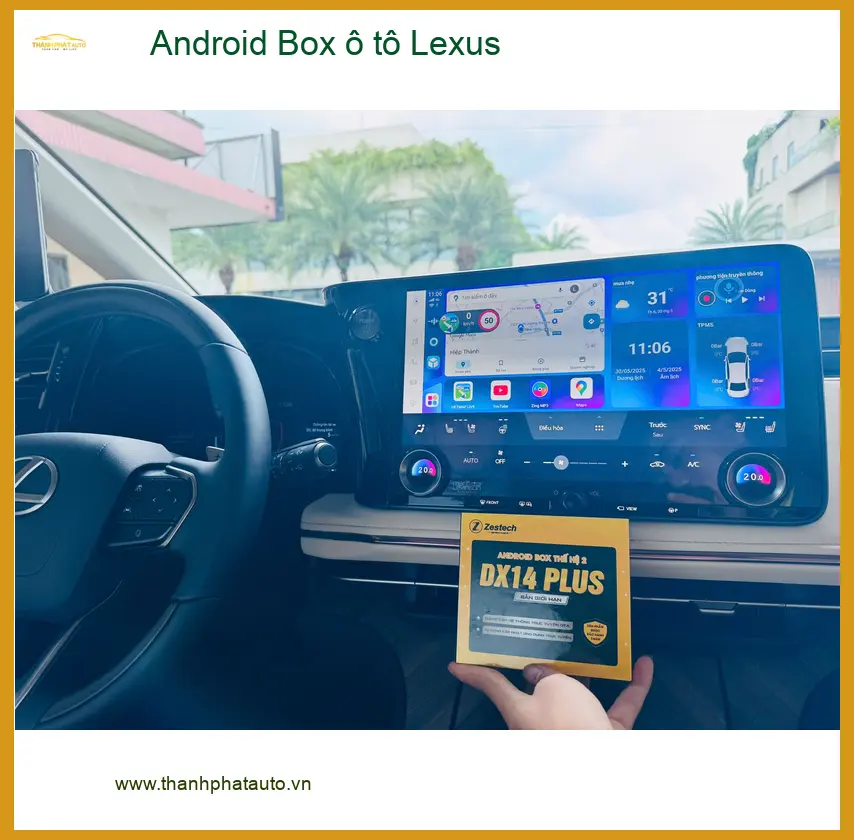 Anh Cường lắp Android Box cho Lexus tại Quận Nhà Bè vì màn hình zin ít tiện ích ảnh thực tế 2