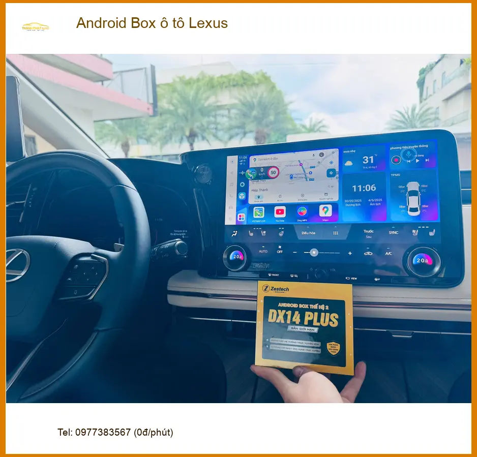 Anh Duy lắp Android Box ô tô Lexus tại Quận Thủ Đức để vợ con đỡ buồn chán ảnh thực tế 3