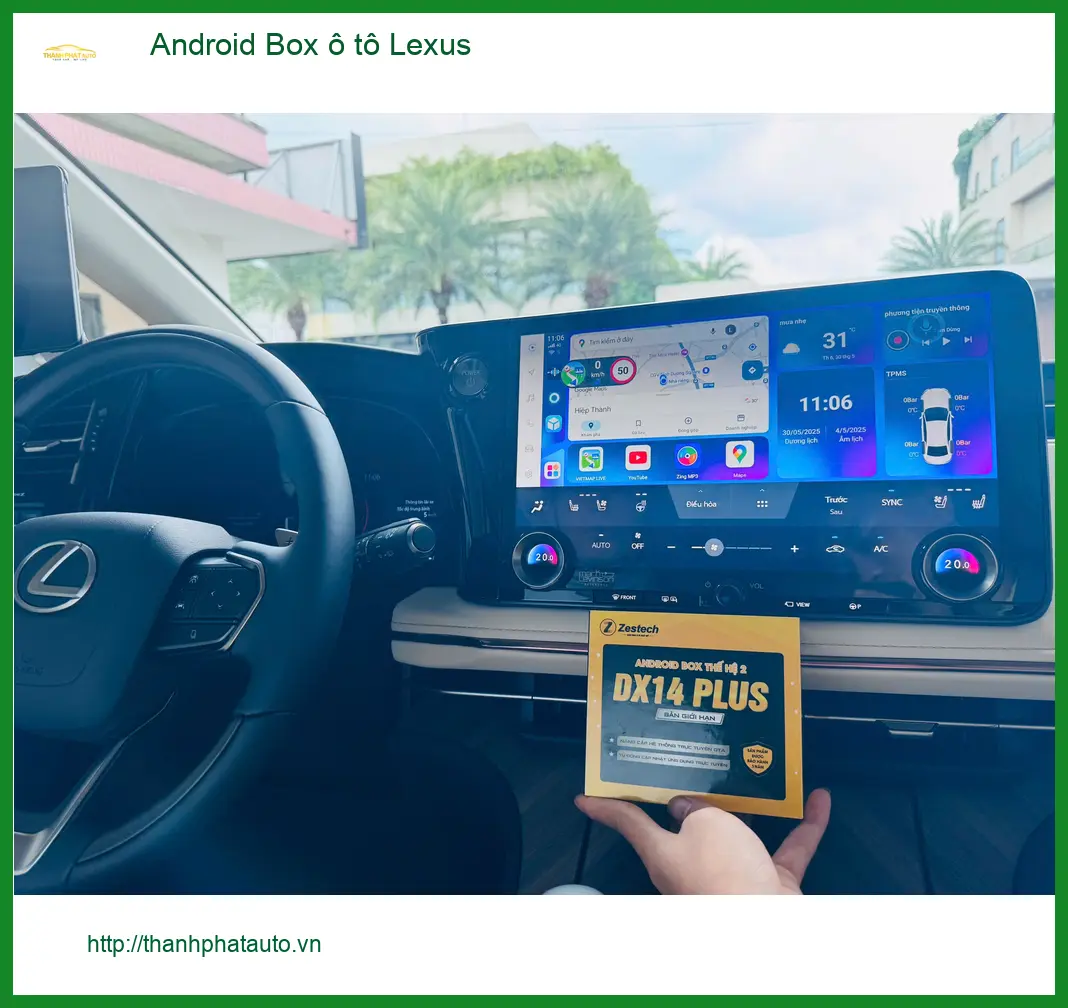 Anh Duy lắp Android Box ô tô Lexus tại Quận Thủ Đức để vợ con đỡ buồn chán ảnh thực tế 4