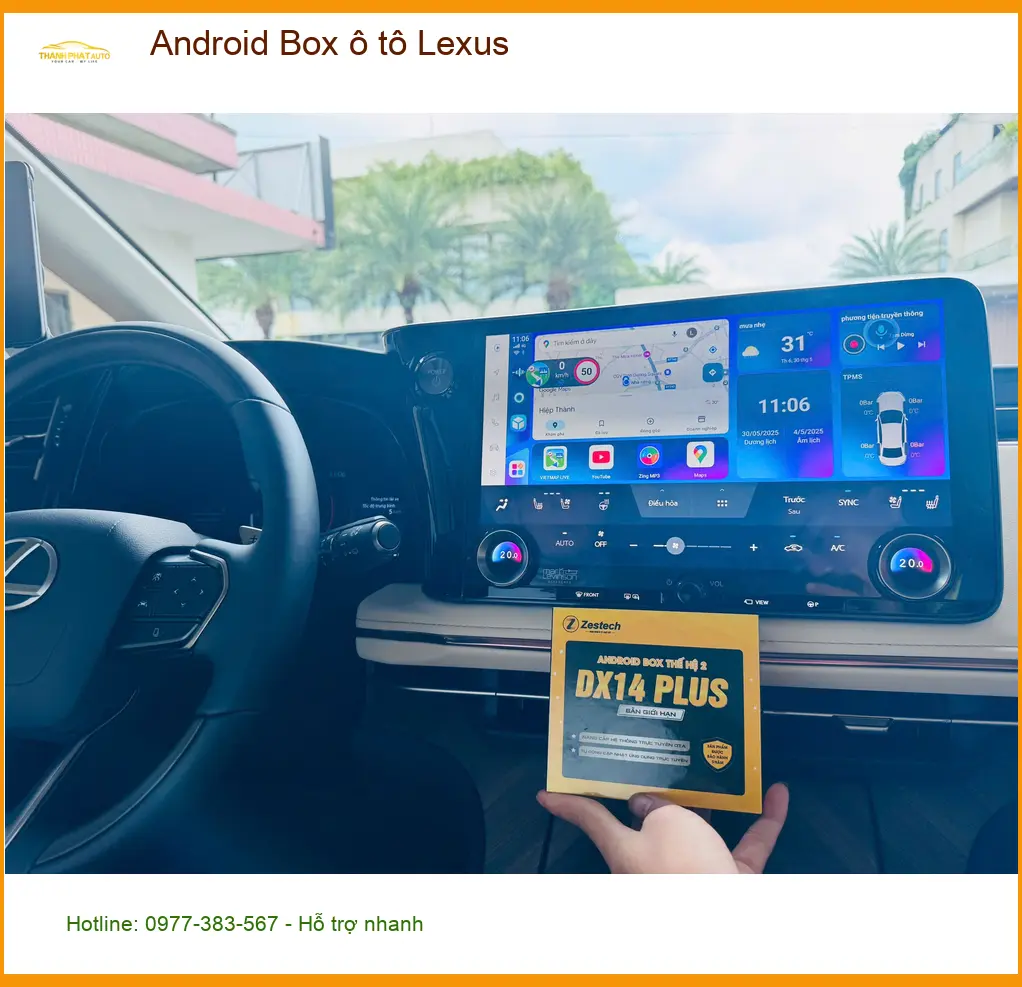 Chị Thanh lắp Android Box ô tô Lexus RX350 tại Quận Gò Vấp ảnh thực tế 2