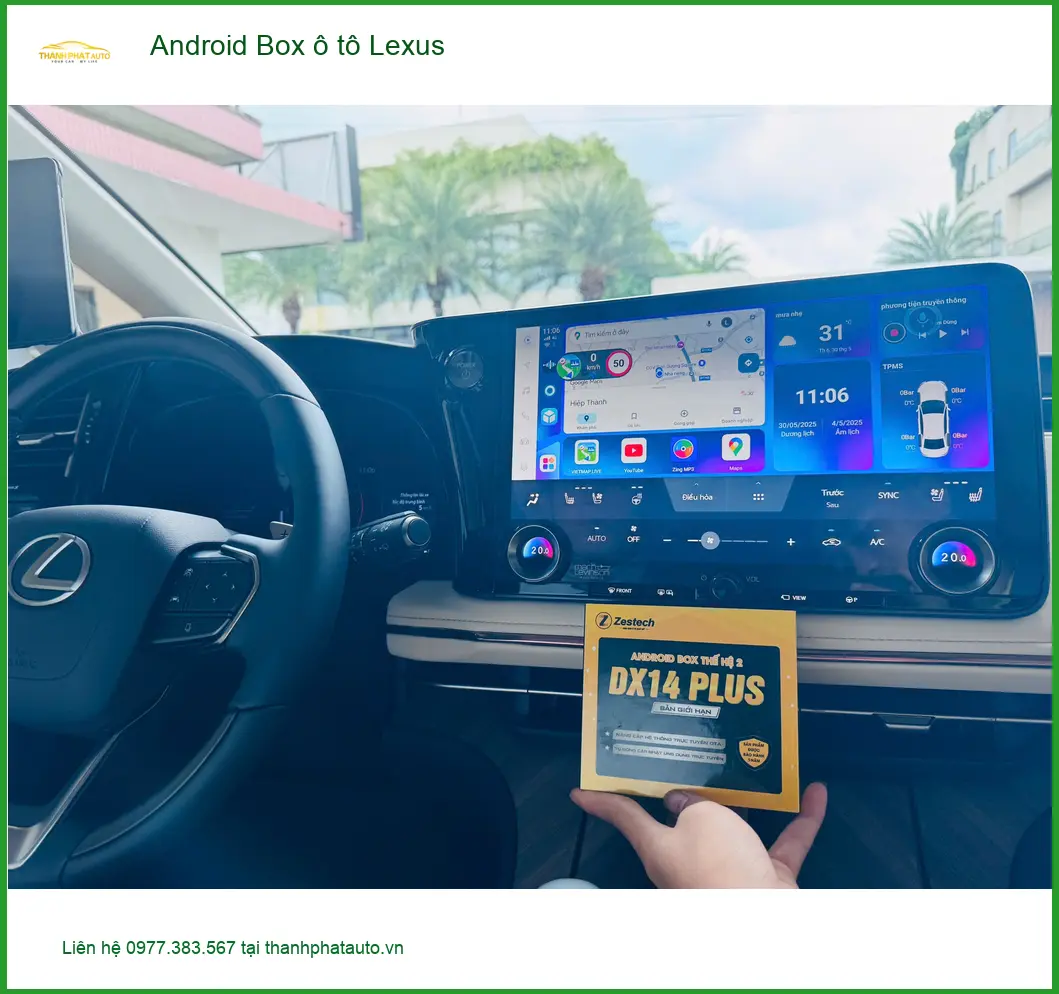Chị Thanh lắp Android Box ô tô Lexus RX350 tại Quận Gò Vấp ảnh thực tế 3