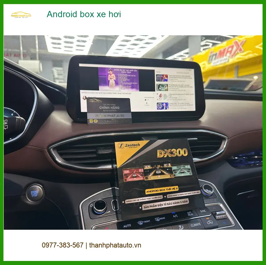 Chị Thảo lắp Android Box xe hơi cho Hyundai Santa Fe tại Quận Phú Nhuận