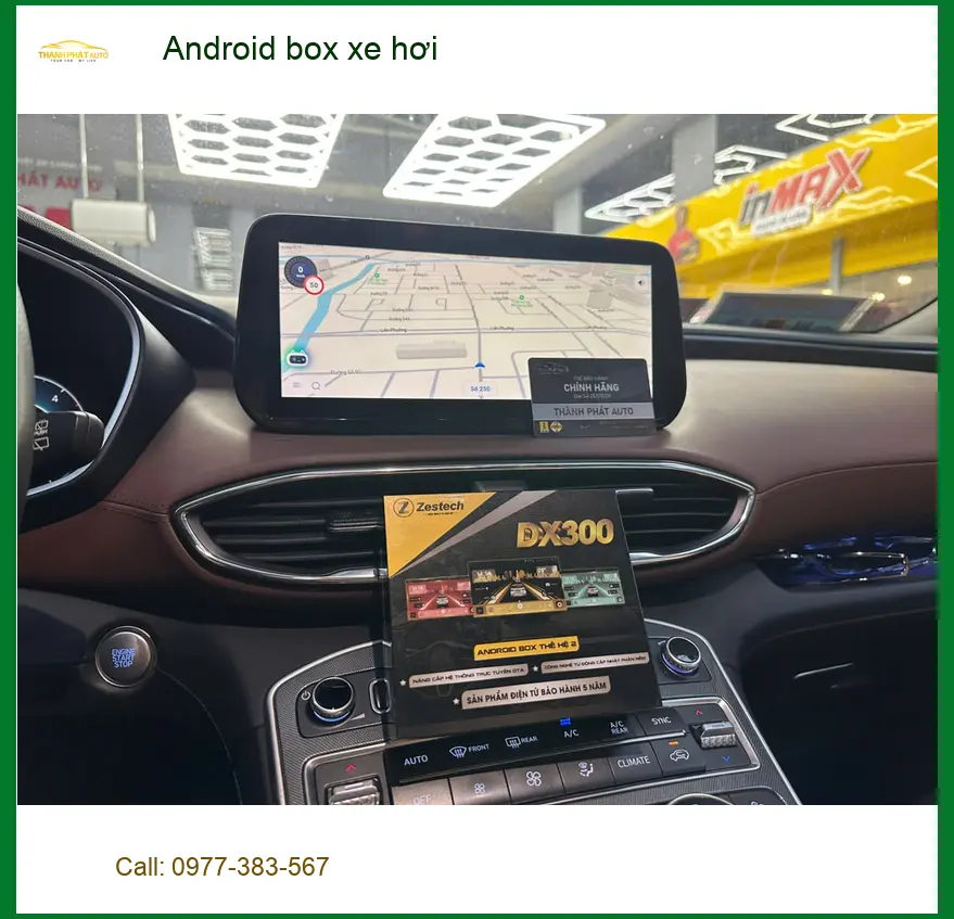 Chị Thảo lắp Android Box xe hơi cho Hyundai Santa Fe tại Quận Phú Nhuận ảnh thực tế 2