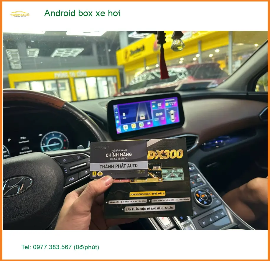 Chị Thảo lắp Android Box xe hơi cho Hyundai Santa Fe tại Quận Phú Nhuận ảnh thực tế 3