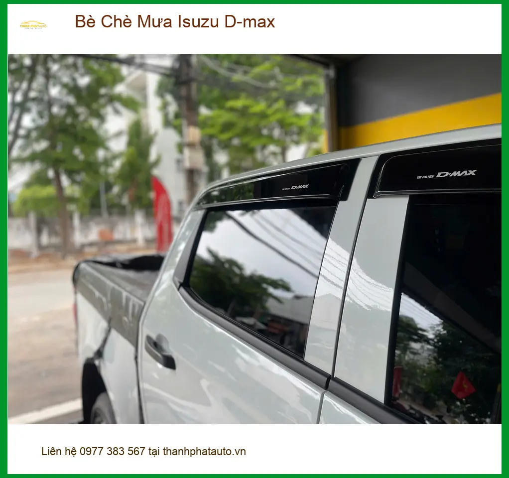 Chị Mai lắp Vè Che Mưa Isuzu D-max tại Quận 12 tránh nước mưa tạt vào xe