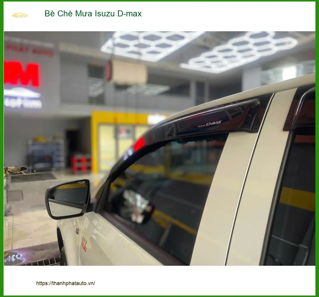 Anh Long lắp Bè Chè Mưa Isuzu D-max tại Quận Thủ Đức để tránh mưa tạt khi đậu xe ảnh thực tế 2
