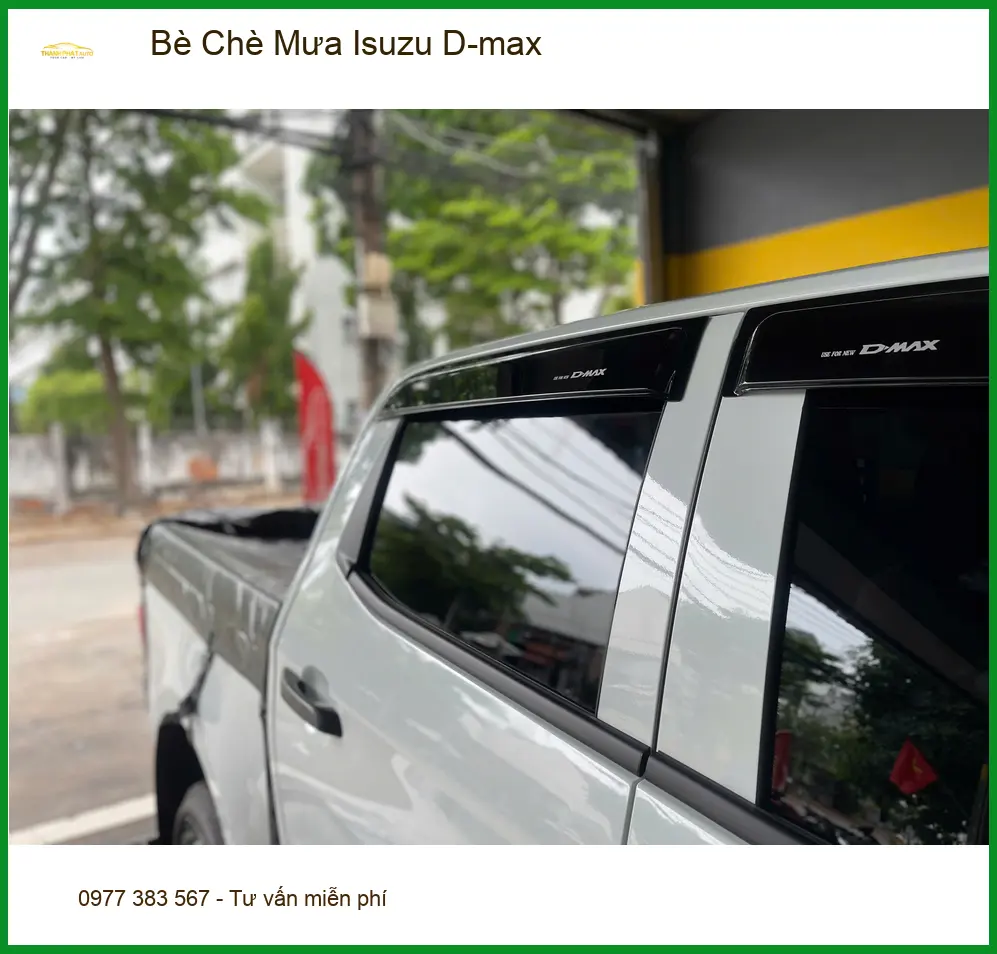 Anh Long lắp Bè Chè Mưa Isuzu D-max tại Quận Thủ Đức để tránh mưa tạt khi đậu xe ảnh thực tế 3