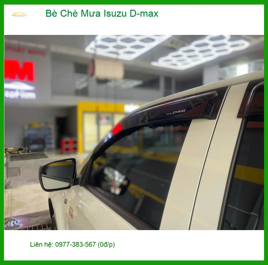 Anh Trọng Gắn Vè Che Mưa Isuzu D-max tại Quận 5 để thoải mái hé kính khi trời mưa ảnh thực tế 3