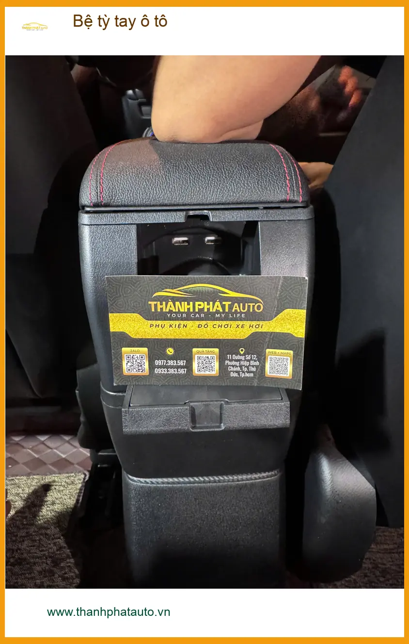 Chị Thanh lắp Bệ tỳ tay ô tô cho Hyundai Accent ở Quận 12 để lái xe đỡ mỏi tay ảnh thực tế 5