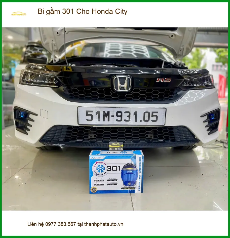 Anh Dũng lắp bi gầm 301 cho Honda City tăng sáng tại Quận Bình Tân ảnh thực tế 2