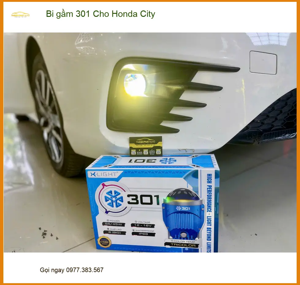 Anh Quang độ Bi gầm 301 Cho Honda City Quận 3 để tăng sáng an toàn khi trời mưa lớn