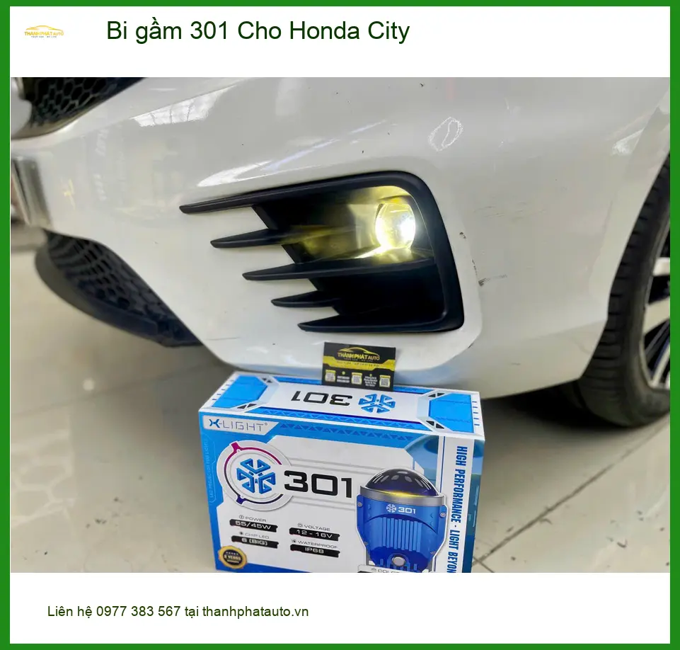 Anh Khang độ bi gầm 301 cho Honda City ở Quận 10 vì đèn zin yếu khi đi đêm