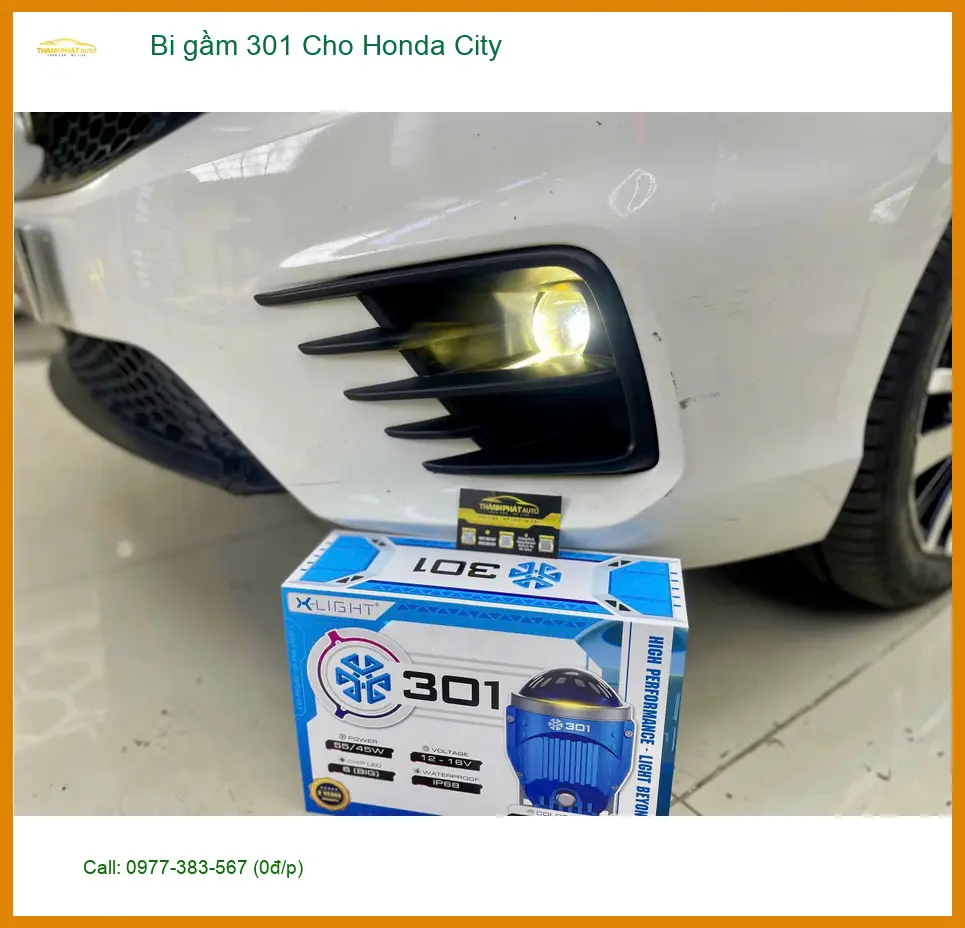 Anh Quang độ Bi gầm 301 Cho Honda City Quận 3 để tăng sáng an toàn khi trời mưa lớn ảnh thực tế 2