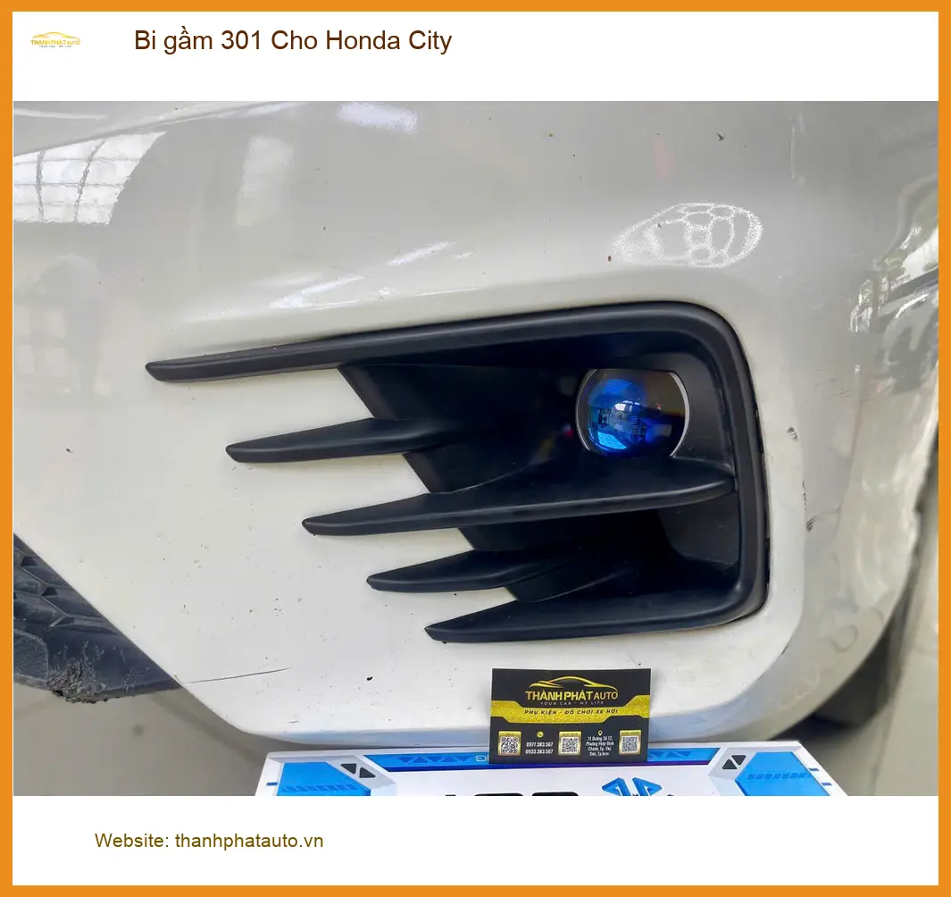 Anh Khang độ bi gầm 301 cho Honda City ở Quận 10 vì đèn zin yếu khi đi đêm ảnh thực tế 2