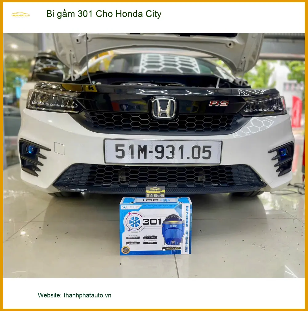 Anh Quang độ Bi gầm 301 Cho Honda City Quận 3 để tăng sáng an toàn khi trời mưa lớn ảnh thực tế 3