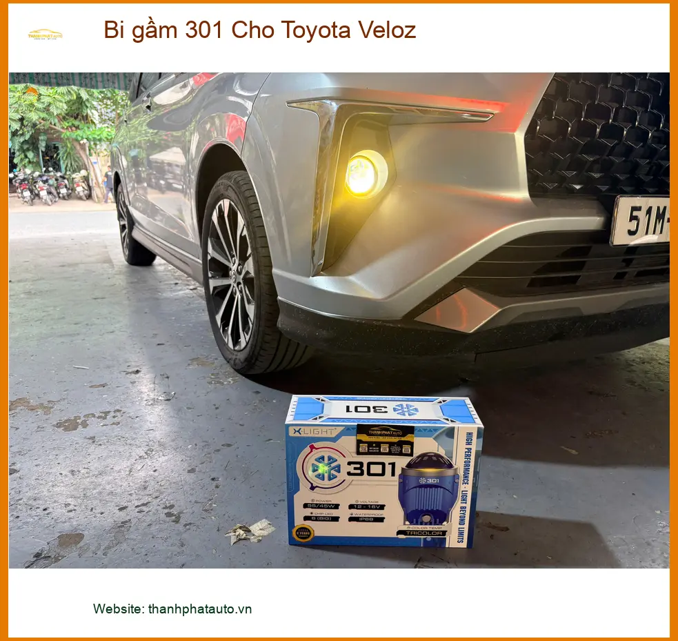 Anh Minh độ Bi gầm 301 cho Toyota Veloz vì đèn zin không đủ sáng khi đi đường mưa tại Thủ Đức ảnh thực tế 5