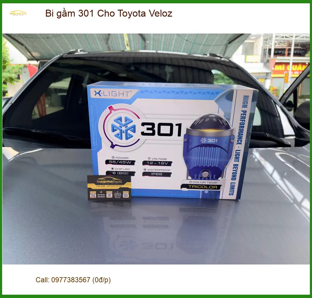 Anh Long độ bi gầm 301 cho Toyota Veloz tại Quận 12 để tăng cường sáng. ảnh thực tế 4