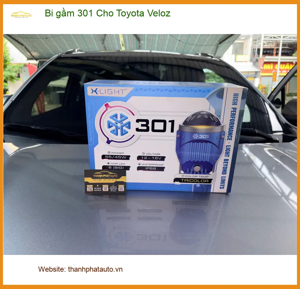 Chị Thảo lắp bi gầm 301 cho Toyota Veloz tại Quận Bình Chánh vì đèn zin quá tối ảnh thực tế 2