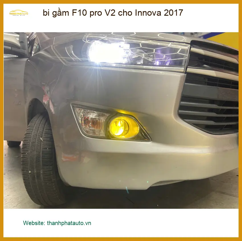 Chú Hưng độ bi gầm F10 Pro V2 cho Innova 2017 ở Gò Vấp cải thiện tầm nhìn ảnh thực tế 2