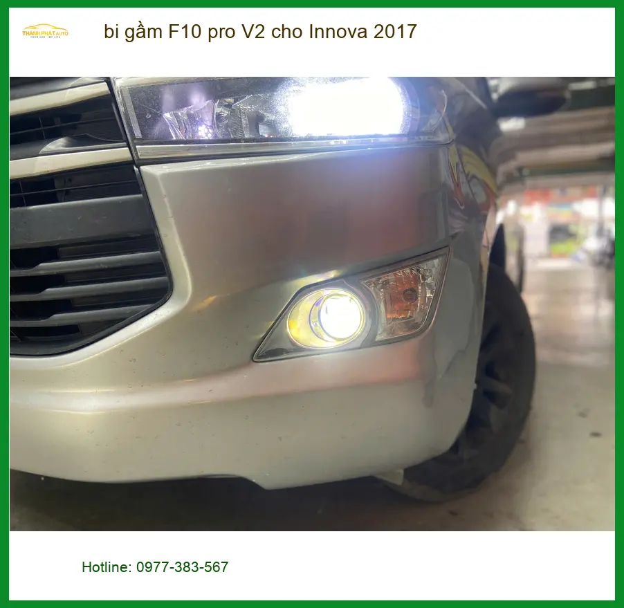 Chú Hưng độ bi gầm F10 Pro V2 cho Innova 2017 ở Gò Vấp cải thiện tầm nhìn ảnh thực tế 4