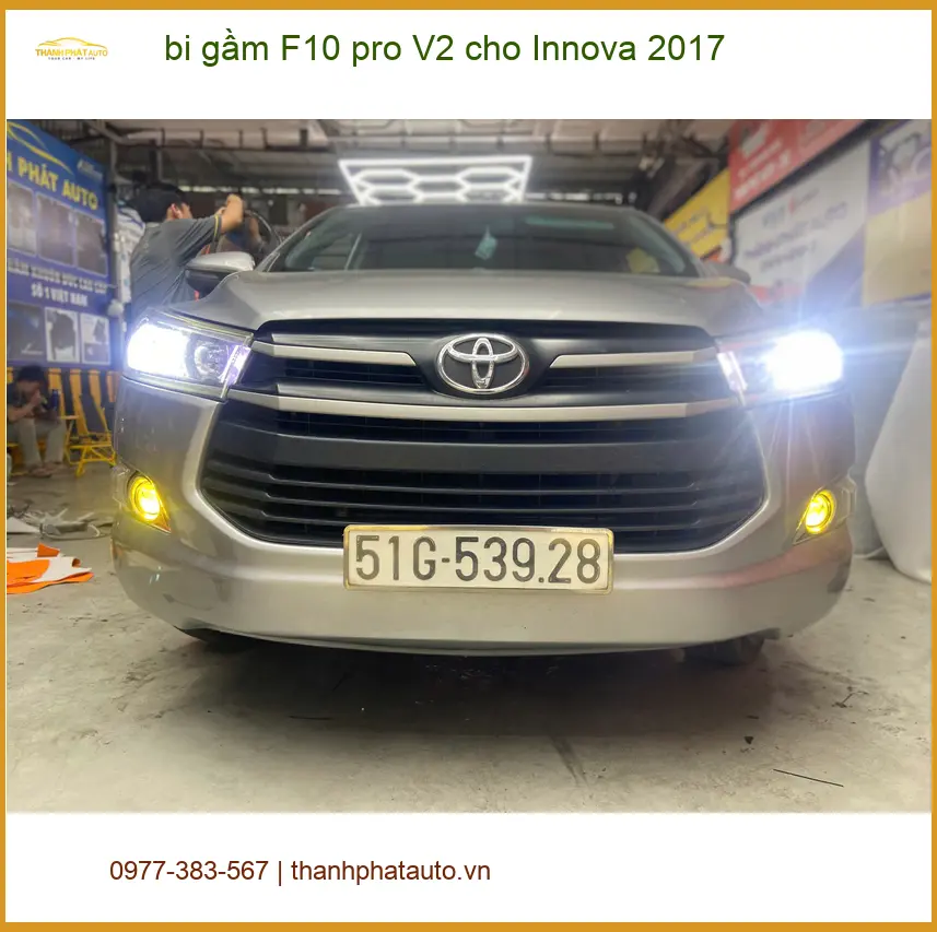 Chú Hưng độ bi gầm F10 Pro V2 cho Innova 2017 ở Gò Vấp cải thiện tầm nhìn ảnh thực tế 5