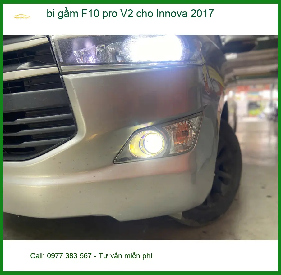 Chị Thảo lắp bi gầm F10 pro V2 Innova 2017 sáng hơn tại Quận Bình Tân ảnh thực tế 3