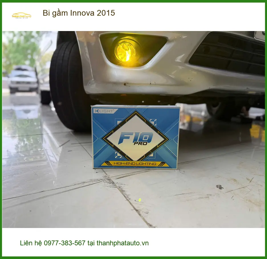 Anh Quang lắp bi gầm Toyota Innova 2015 tại Quận 4 vì đèn zin quá yếu khi đi đêm ảnh thực tế 4