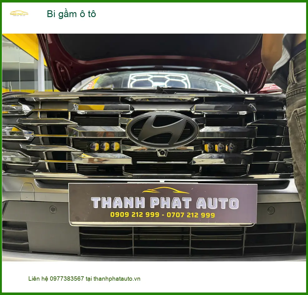 Chú Dũng độ đèn bi gầm ô tô Hyundai Santa Fe tại Quận 12 vì đèn zin kém sáng ảnh thực tế 3