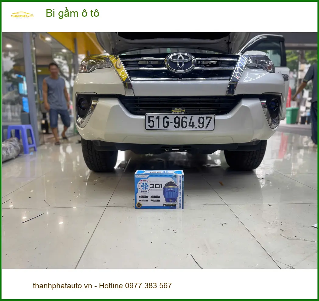 Anh Quang độ bi gầm ô tô Hyundai Accent tại Quận Huyện Củ Chi để tăng sáng đêm ảnh thực tế 3