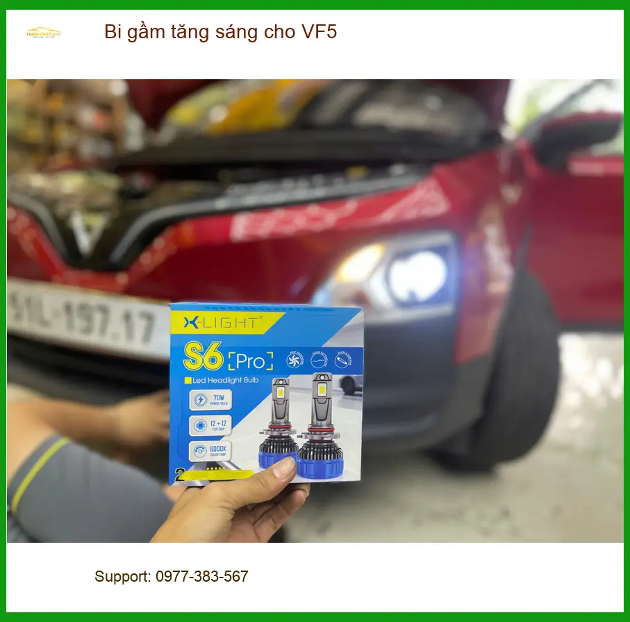 Anh Tùng độ bi gầm tăng sáng cho VinFast VF5 vì đèn zin quá yếu khi di chuyển đêm ở Quận 9