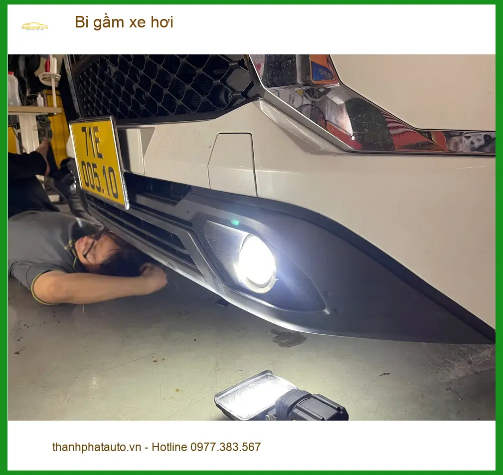 Chị Thảo độ đèn bi gầm Honda CRV tại Quận Huyện Cần Giờ để tăng cường ánh sáng ban đêm ảnh thực tế 2